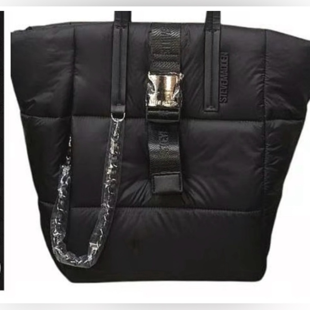 Steve Madden Quilted Black BChaser Tote Bag